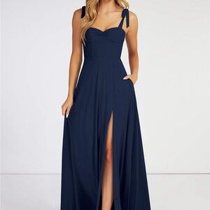 Azazie Marin Dress in Dark Navy size A12